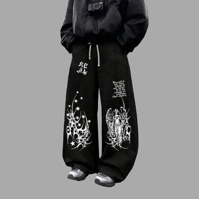 Mens Sweatpants with Pockets & Drawstring - Wide Leg Lounge Sweat Pants for Running Track Yoga Joggers