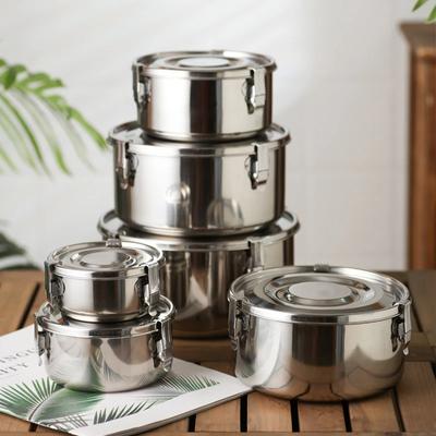 350-3000ML Microwave Lunch Box Food Grade 304 Stainless Steel Anti-leak Bento Box Strong Tightness Picnic Box for Fruits Snacks