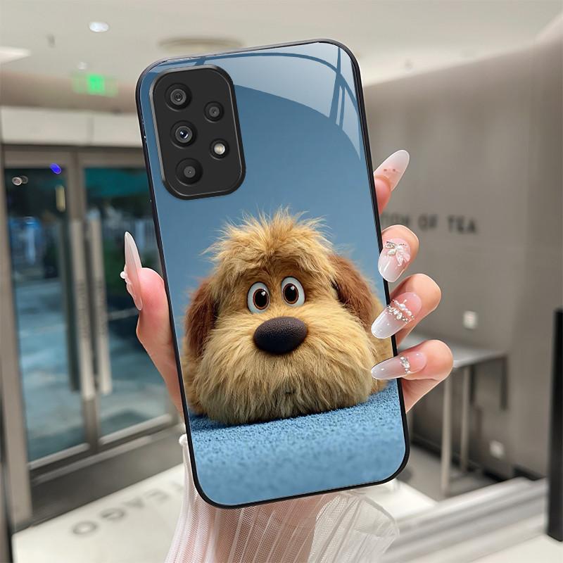 Süße Cartoon-Katzen Blumen Hülle Für Samsung Galaxy A52 A52S A72 4G 5G Gehärtetes Glas Handyhülle Schutzhülle Rückseite Hartschale