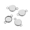 20pcs/lot Stainless Steel Cabochon Cameo Base Settings 6-25mm Necklace Bracelets Pendants Tray For Diy Necklace Jewelry Making
