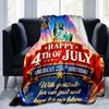 1pc Independence Day Celebration Flannel Blanket Soft Warm Throw Blanket for Bedroom Living Room Bed Travel Camping Picnic Gift. MT7160123