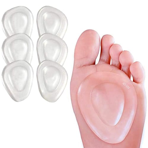 6-Piece Foot Protection Pads, Foot Supporters, Metatarsal Pads, Pain Relief, Sole Cushion, Toe Relief, for Left and Right Feet
