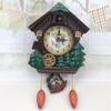 Wall Mounted Clock Farmhouse Bird House Cuckoo Pendulum Clock For Home Office Living Room Art Decors Battery Operated