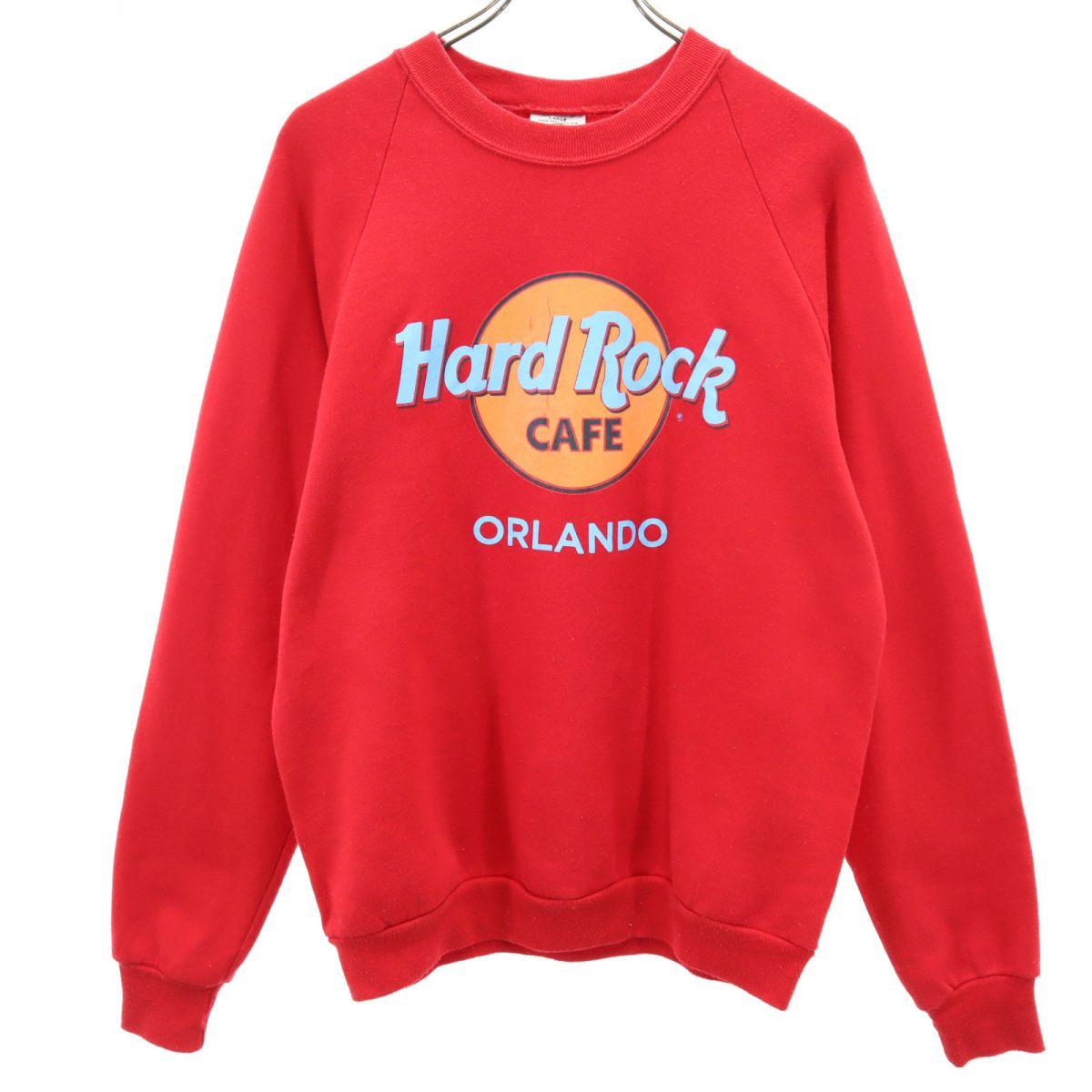 

Hard Rock CAFE 90s Made in USA Old Print Long sleeve ORLANDO SWEATSHIRT trainer Men s Used