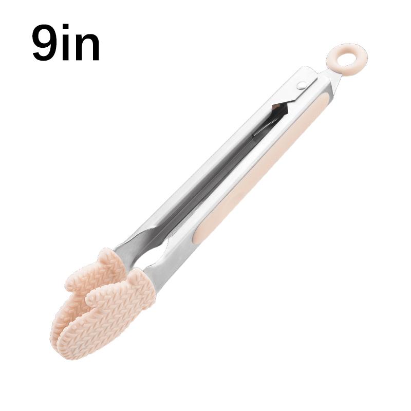 

Кухонные принадлежности Кухонные щипцы Нескользящая силиконовая ручка Посуда Пицца Хлеб Стейк Зажимы Сервировка салата Щипцы для барбекю 9IN