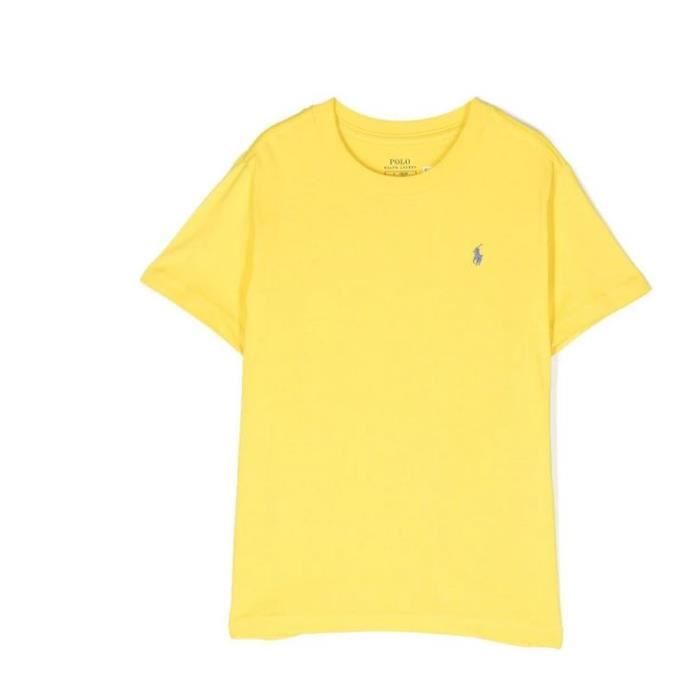 T-SHIRT - RALPH LAUREN - Classic - Jaune canari - Slim Fit - 100% coton