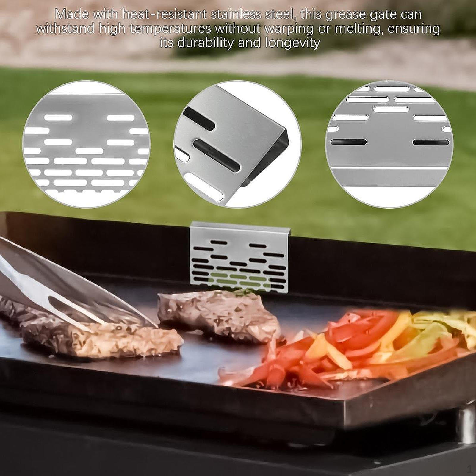 

Сетка для пищевых продуктов, экран-блок, аксессуары для барбекю, решетка с плоской верхней частью из нержавеющей стали, универсальный гриль 1 piece