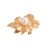Retro Perlenblumenbrosche - Elegantes goldenes Damenbekleidungsaccessoire