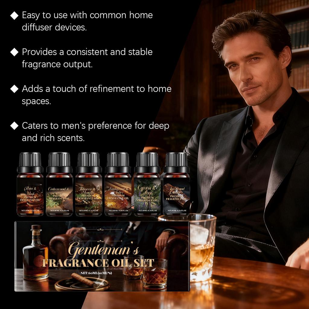 Festival Serumöl-Set, Serumöl-Diffusor, Weihnachts-Aromatherapie-Sets, Aromatherapie-Sets, 10 ml x 6 Stück