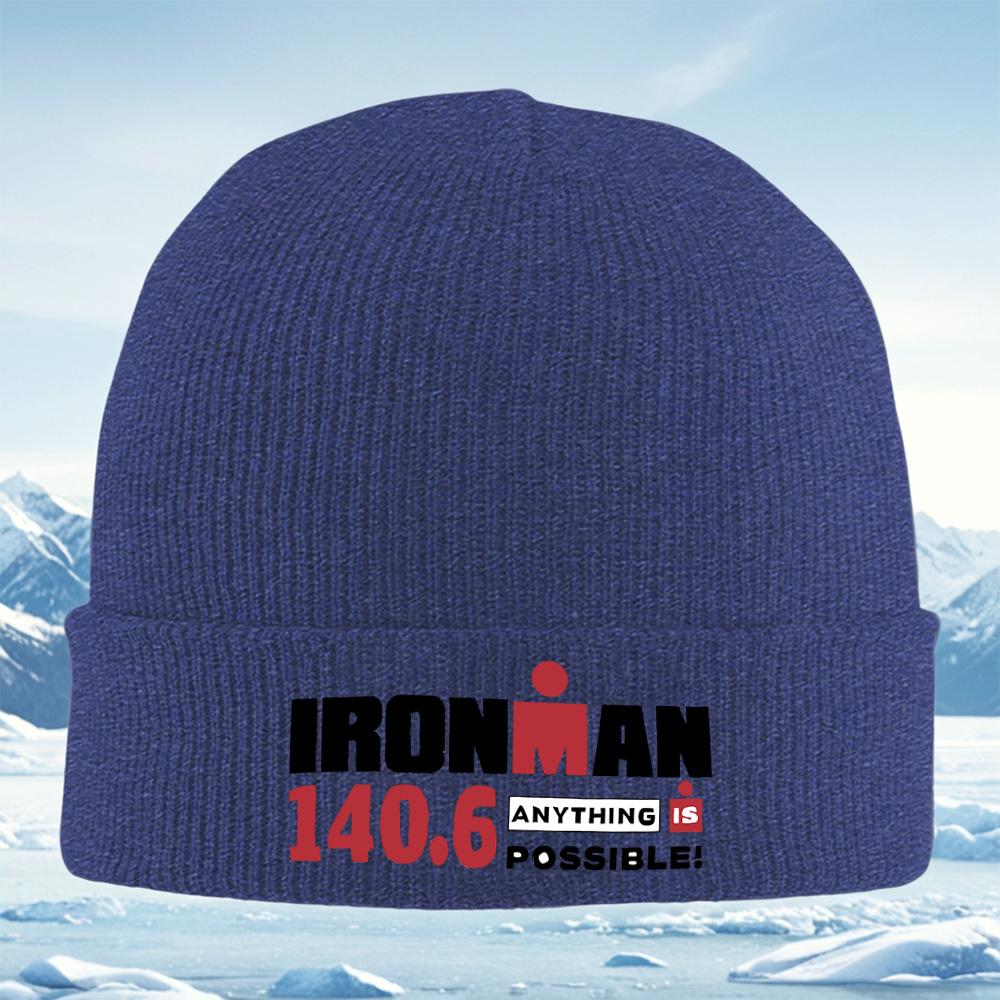 IronUnisex Distance Anything Possible Unisex Women Unisex Knitted Hat Beanie Pullover Cap Winter Thermal Warm Christmas Outdoor Cyclin