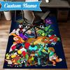 Custom Name Superhero Adventure Ben Team Rug Game Carpet, Floor Mat for Bedroom Living Room Entryway Rug, Home Decor Idea Gift for Christmas birthday