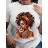 European size , Short-sleeved African-style T-shirt| African Women's Print, Suitable for All Seasons