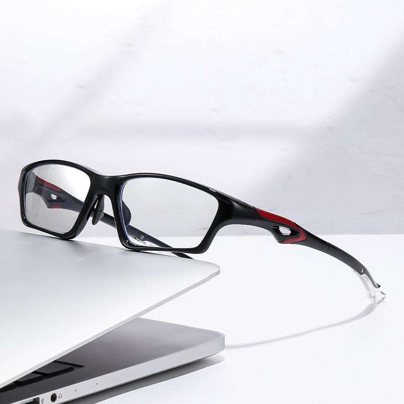 Multi-Focus Color-Changing Reading Glasses Sports Non-Slip Glasses Frame Outdoor Versatile Trend Anti-Blue Reading Glasses 0 degree ---anti-blue light