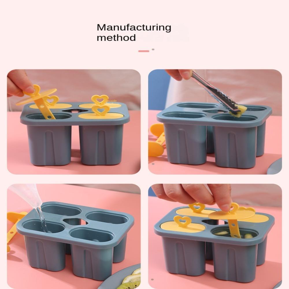 Easy Release Popsicle Mold BPA Free Ice Pop Make Reusable Ice Cream Mould Kitchen