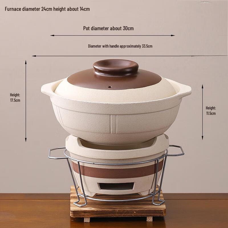 Traditional Clay Pot Charcoal Hot Pot Set