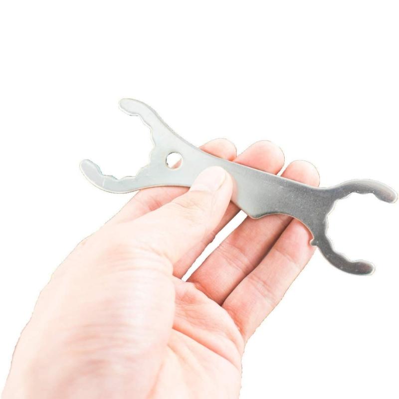 Bier-Schraubenschlüssel Edelstahl-Textur für Brauerei und Zapfhahnmontage in Restaurants und Küchen