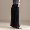 RAIN.CUN Women's Black High-Waist Wide-Leg Pants