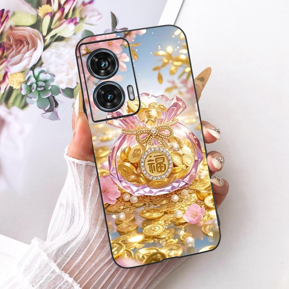 

For Motorola Edge 50 Fusion Case XT2429-1 Cool Animals Flowers Painted Cover Soft TPU Phone Case For Motorola G96 MotoG96 Bumper Motorola G96