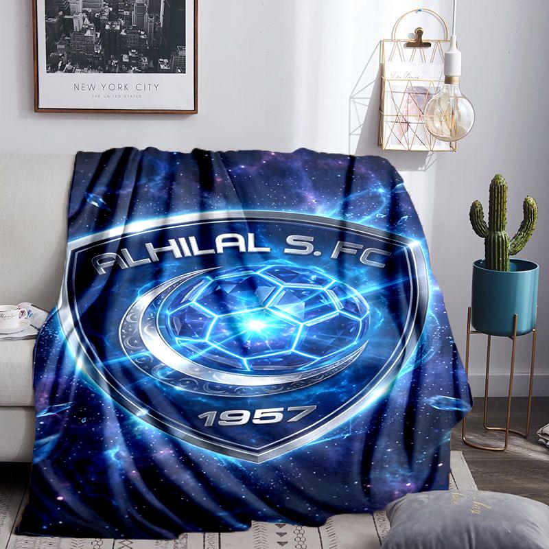 Al Hilal Emblem Design Blanket Lightweight Flannel Bedding Blanket Perfect for Travel, Camping, Living Rooms, Offices, Sofas, Fan Christmas Gift