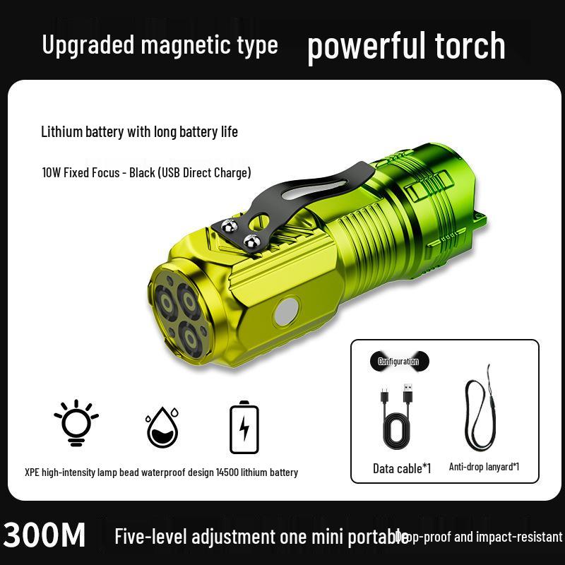 Rechargeable High-Power Mini Flashlight: Super Bright, Long Battery Life, Durable Xenon LED for Home & Outdoor Use