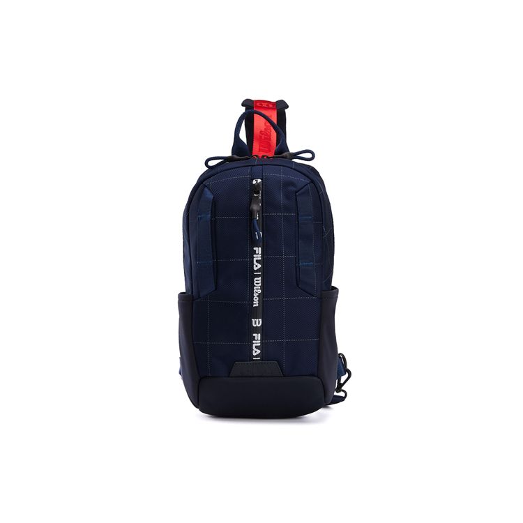 

FILA Fall And Winter Sports Zipper Fabric Chest Bag Mini Unisex bags Navy-Blue A13U043107F-NV Royal Blue