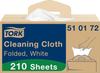 Tork Multi-purpose Cleaning Cloth White W7, Sheet-by-sheet Dispensing, 1 X 210 Cloths, 510172