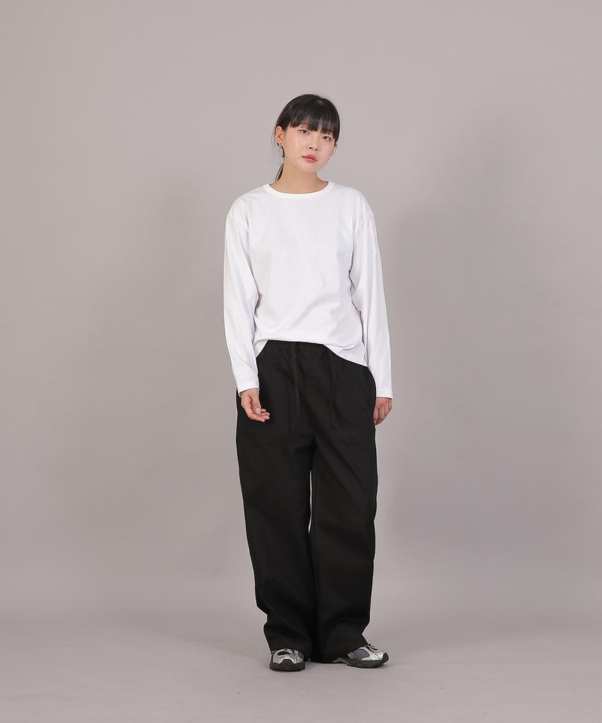 SAINTCREW Core Wide Elastic Waist Pants Mwp-391 Black