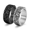 Vintage Cloud Pattern Rotating Stainless Steel Ring for Men Chinese Style Adjustable Ring