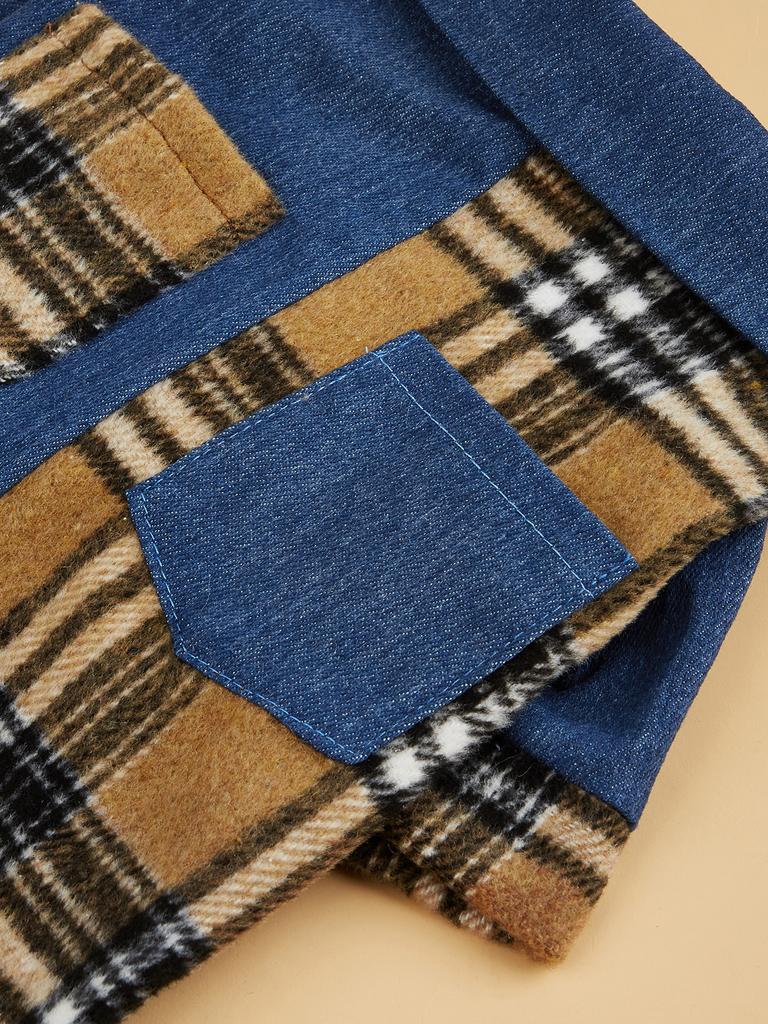 Honden kleding voor kleine honden Kostuum Jean Puppy met Hondje Plaid Huisdier Kleding Zachte Kleding Outfit