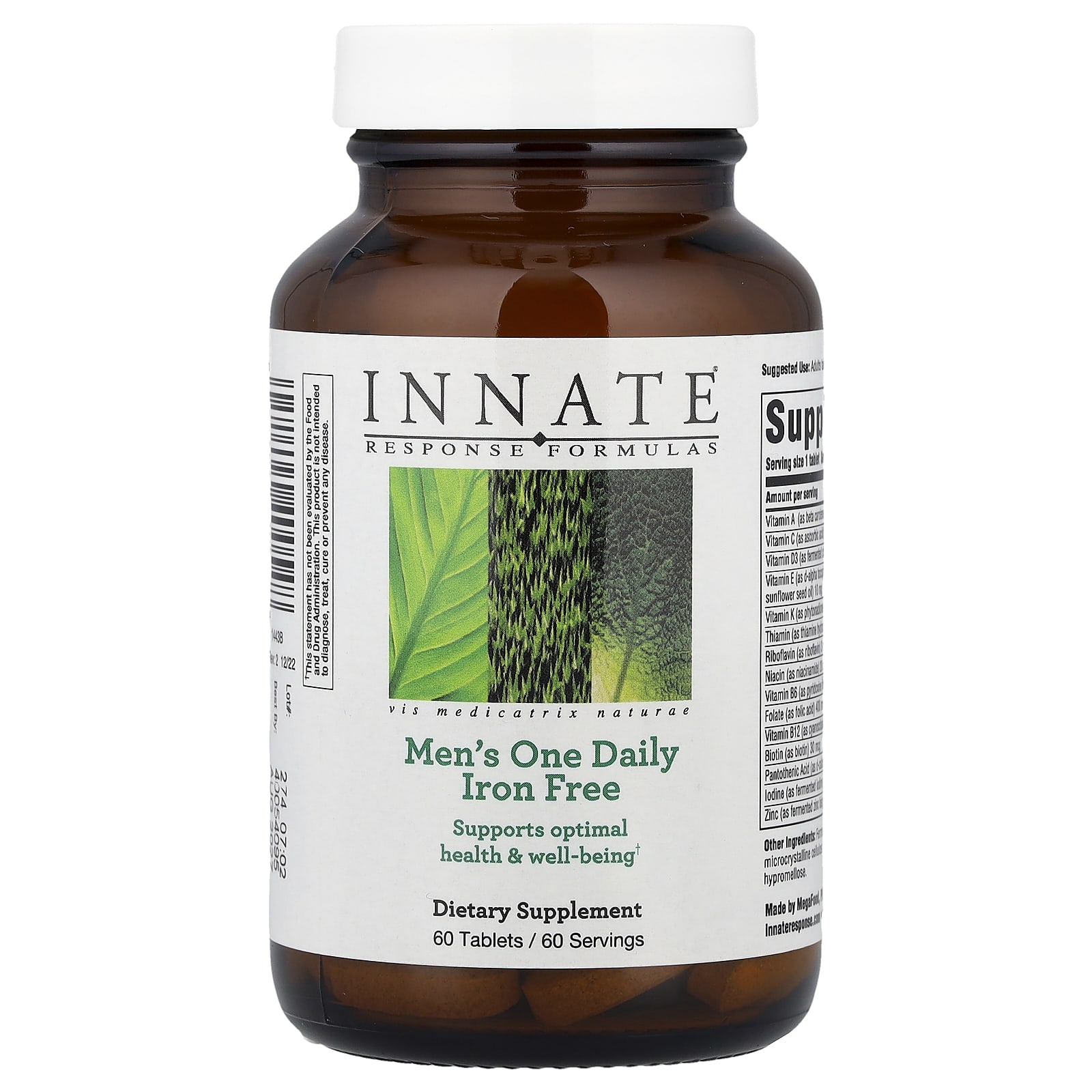 

Men s One Daily, Iron Free, 60 Tablets