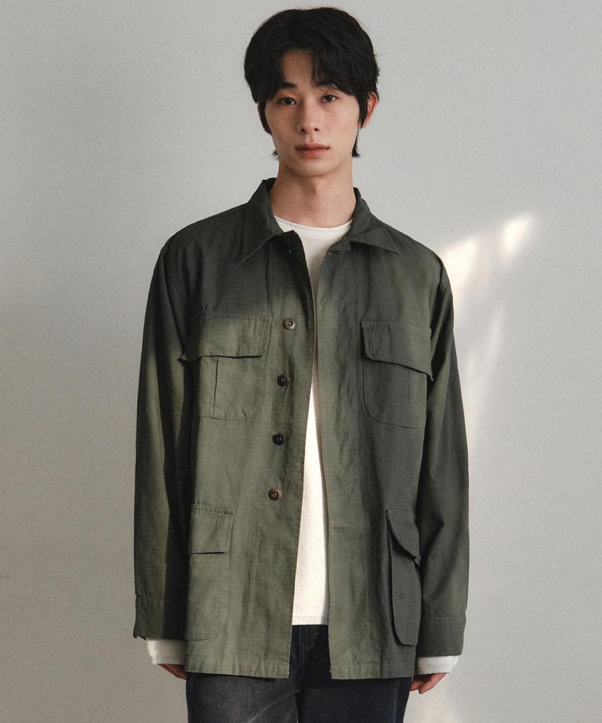 Wednesday Oasis French Work Safari Jacket_Khaki(Wc25-Sh02)