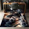 Custom Name Dragon Printed Carpet,Rug for Office Chair Living Room Bedroom Kitchen Room Decor Gifts.