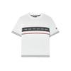 Diamond Casual Round Neck Short Sleeve Knit Top Women Tops Steam-White F11W411404F-IV