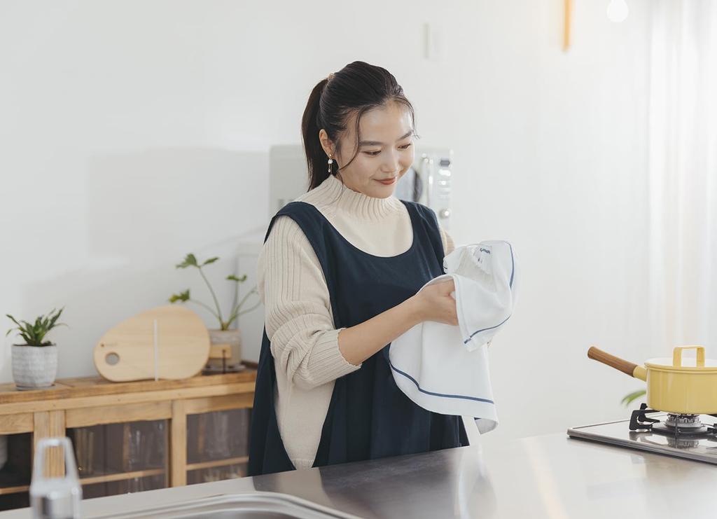 Hergestellt in Japan Torsion Glasgewebe Baumwolle 45 x 70 Professionelle Gewerbliche Nutzung 100% (Schlichtes Weiß) (10 Blätter)