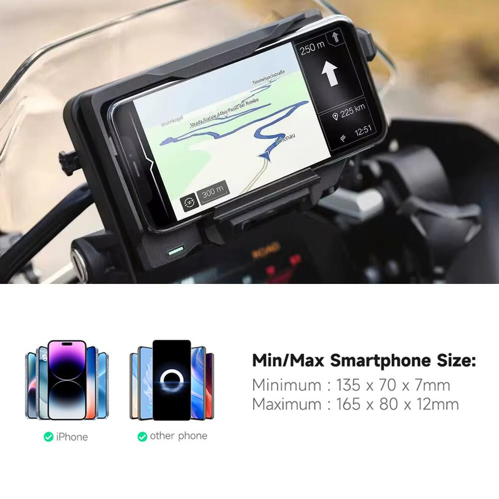 Für BMW R1300GS R1200GS R1250GS Kabelloses Ladegerät Handy-Navigationshalterung