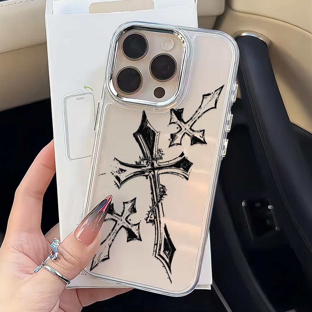 Retro Gothic Style Y2K Phone Case for Samsung Galaxy S25 S24 S23 S22 S21 S20 Note20 FE Ultra Edge Plus 4G 5G Transparent Cover