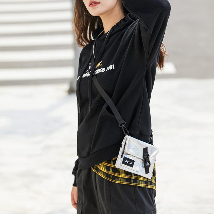 Anta Cartoon Print Pullover Hoodie Women Tops Black 962138712-2