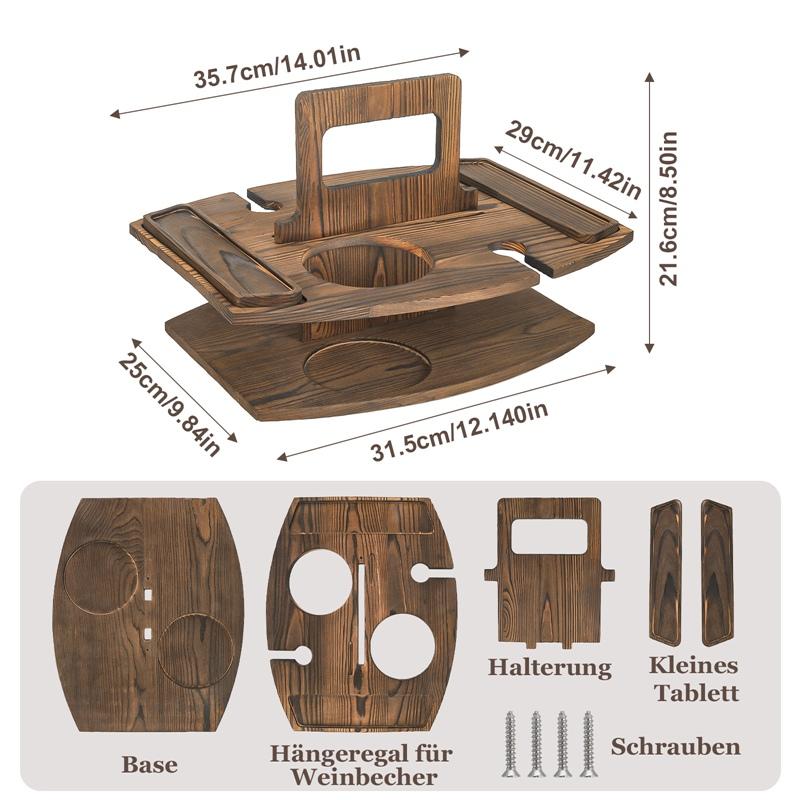 

Портативный винный столик для улицы, стойка для фруктового вина, круглый стол для пикника и пикника, деревянный складной поднос для закусок