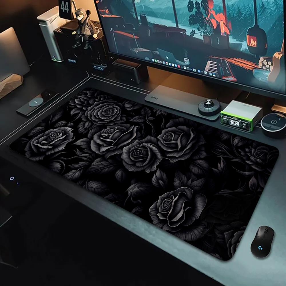 Green Leaves Floral Mouse Pad Large Computer Office Game Table Mat XXL Rubber Anti-slip Gaming Keyboard Mousepad Long Desk Pads