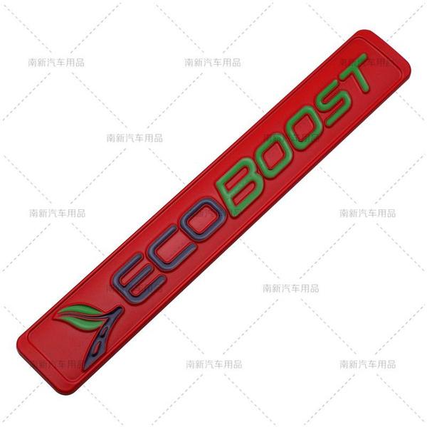 2 Stück/Los 3D Metall FORD ECOBOOST Auto Emblem Auto Plakette Heckklappe Namensschild Aufkleber Seitenkotflügel Aufkleber