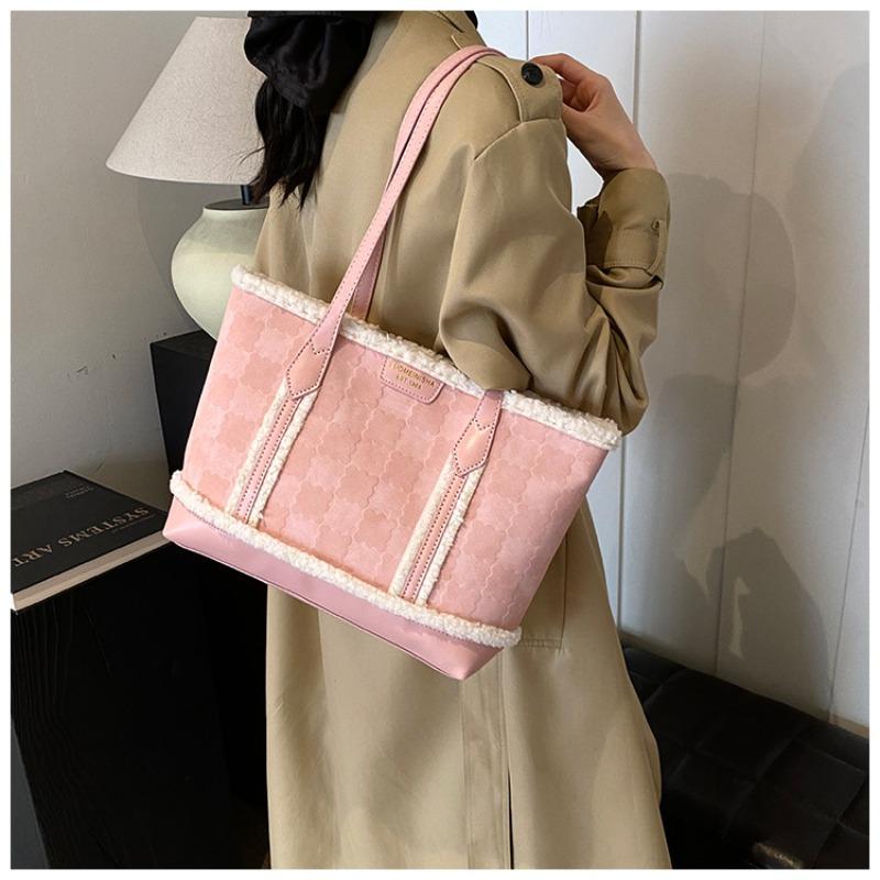 New Fashionable Large-capacity Tote Bag Women's Autumn and Winter Cute Trendy Commuter Shoulder Bag Feeling Armpit Bag