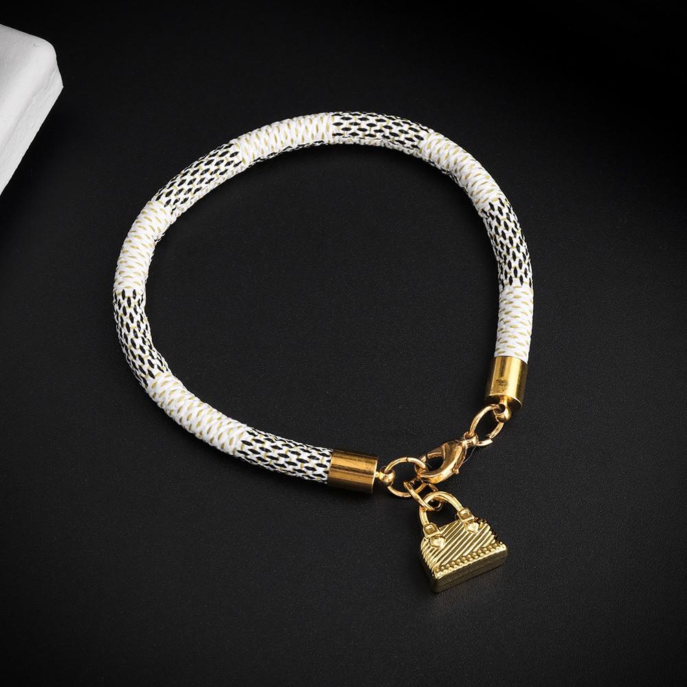 New Fashion Leather Bracelet Lock Bracelet Accessories Couple Gift Personality Punk Style Accessories