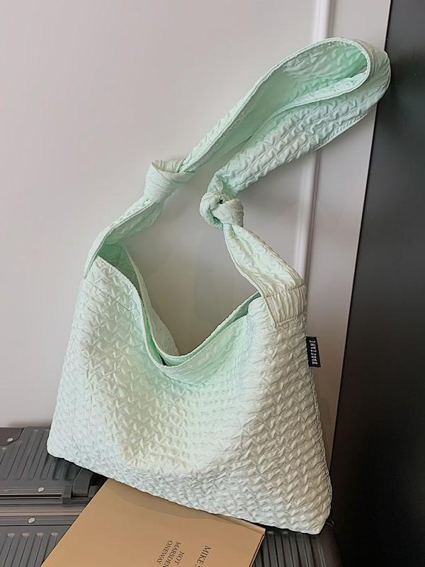 2026 Summer Stylish Large Capacity Women's Tote Bag - Gentle Texture, Plain Color, Shoulder/Handheld