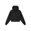 Solid Color Hooded Casual Knit Jacket Women Jackets Black F11W415501F-BK