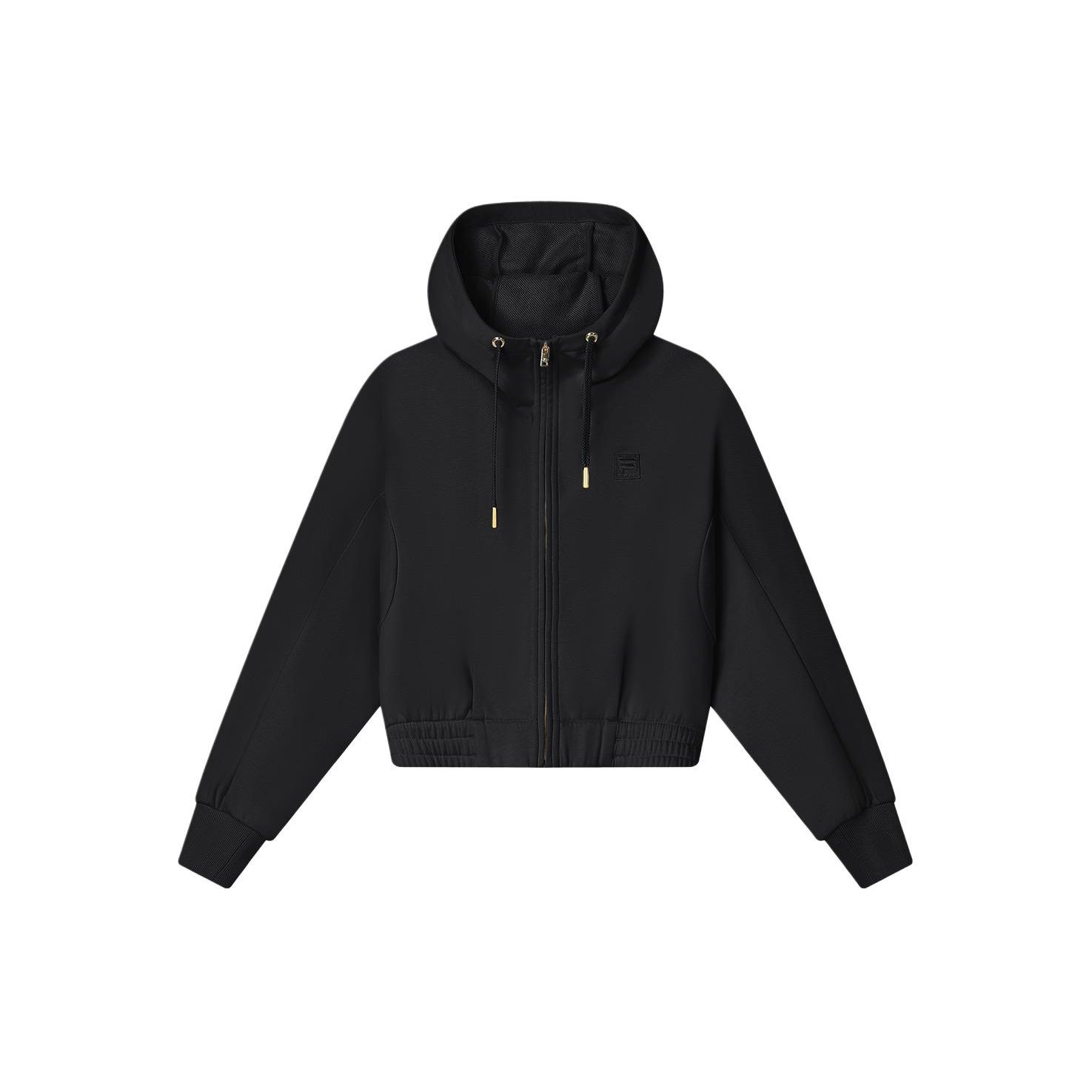 

Fila Однотонная повседневная трикотажная куртка с капюшоном Женские куртки Черный F11W415501F-BK S