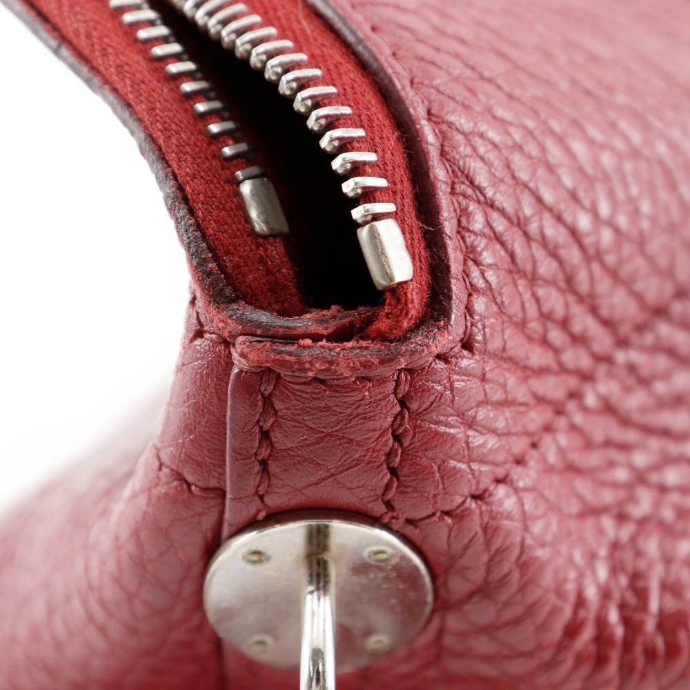 HERMES Bolide31 Handbag 2WAYShoulder Red/Silver Hardware Ardenne Women Used