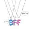 Qpeach 3Pack Heart Flower Butterfly Star Glitter Pendant Best Friend Girls BFF Necklace of 3 for Kids Friendship Jewelry Gifts