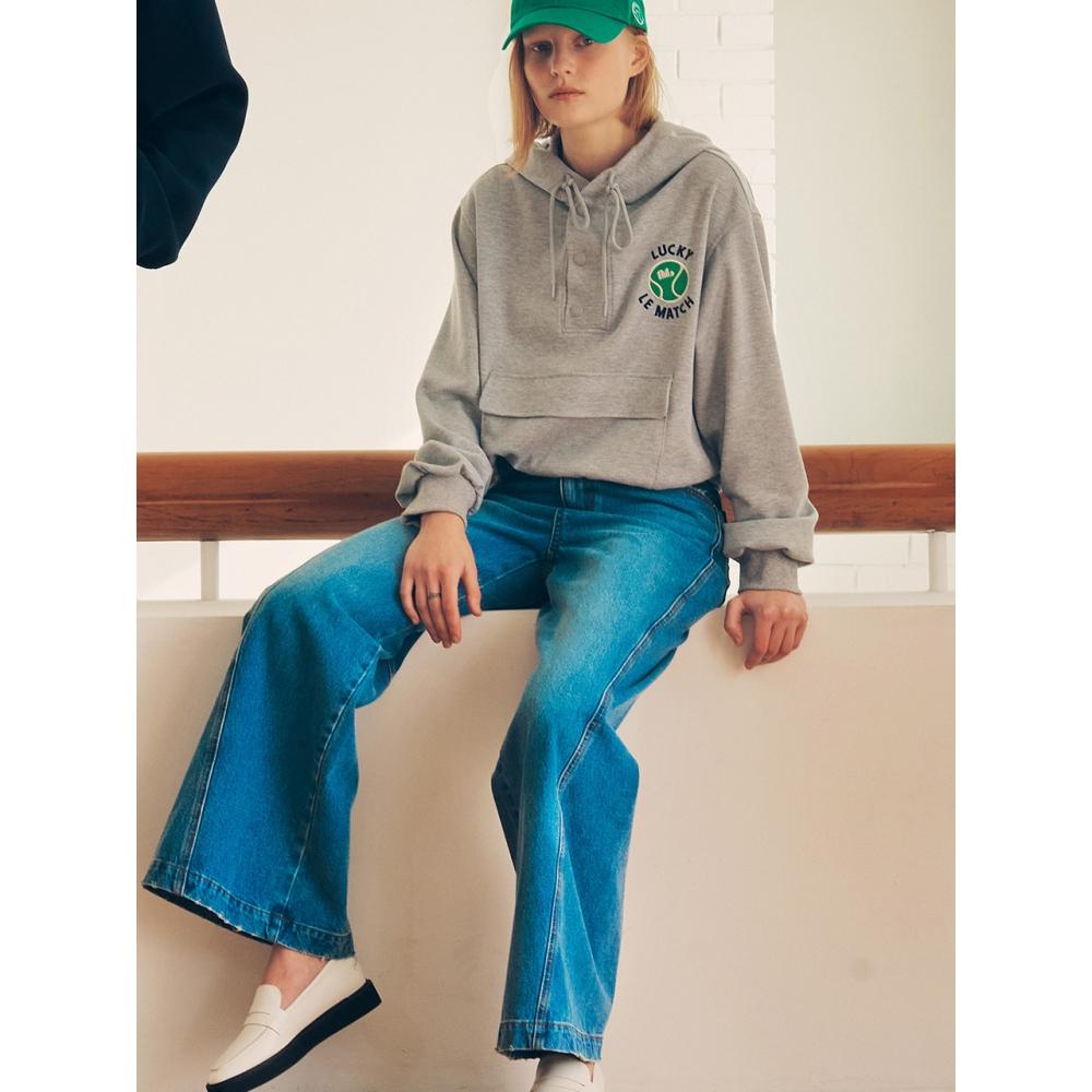 

LUCKYMARCHE Широкие джинсы с эффектом стирки TwistedQWPDX23141BUX