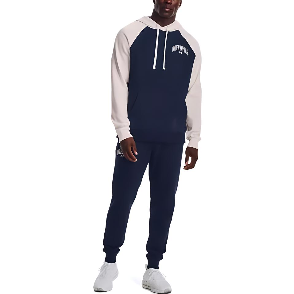 Under Armour Solid Color Letter Print Drawstring Sports Pants Men Bottoms Blue 1373374-408