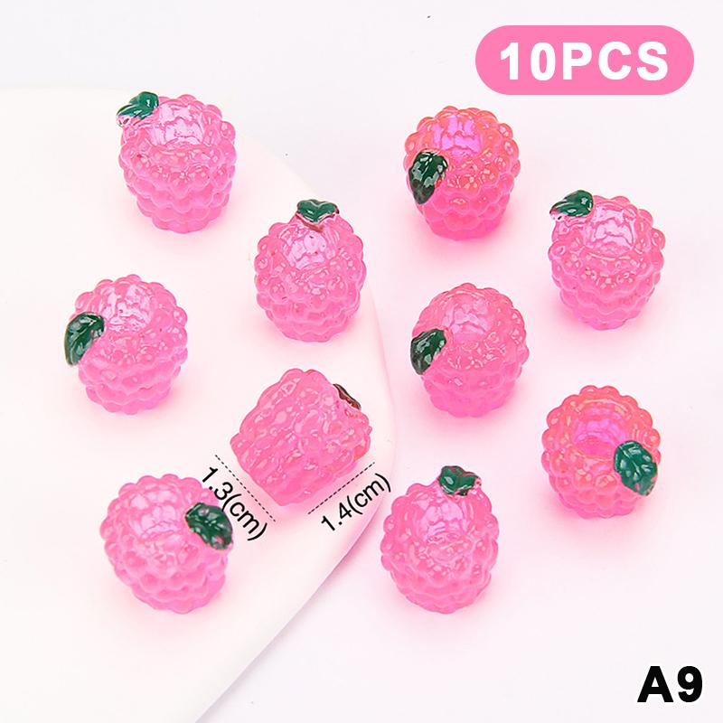 10Pcs Fruit Filled Resin Lovely Stress Relief Toy Soft Slow Diy Rising Deformable Squeeze Fidget Sensory Toy